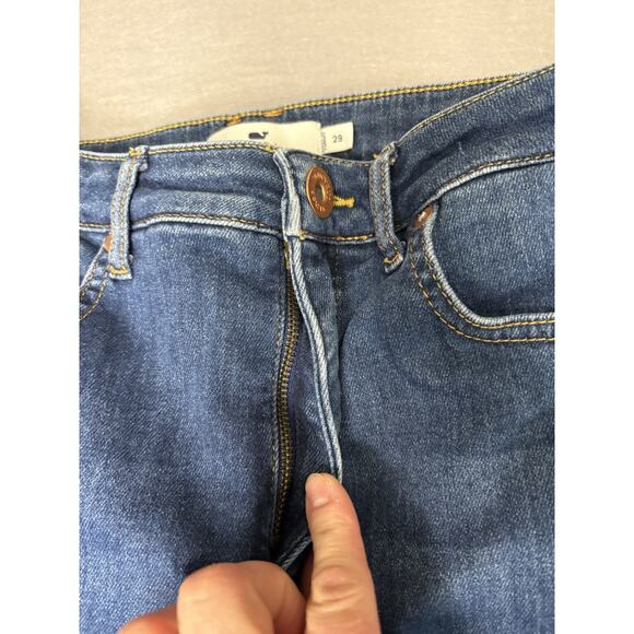 VINEYARD VINES Jamie Jeans Skinny Released Hem-Size 29 Dark Wash - Picture 8 of 11